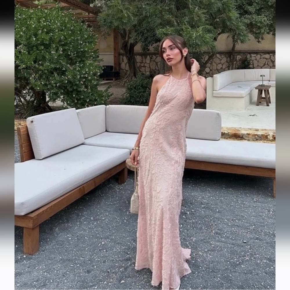 Zara Maxi Dress Pink Size XS and S - Picture 2 of 11